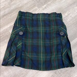 Lands' End Plaid Skirt - Green and Blue